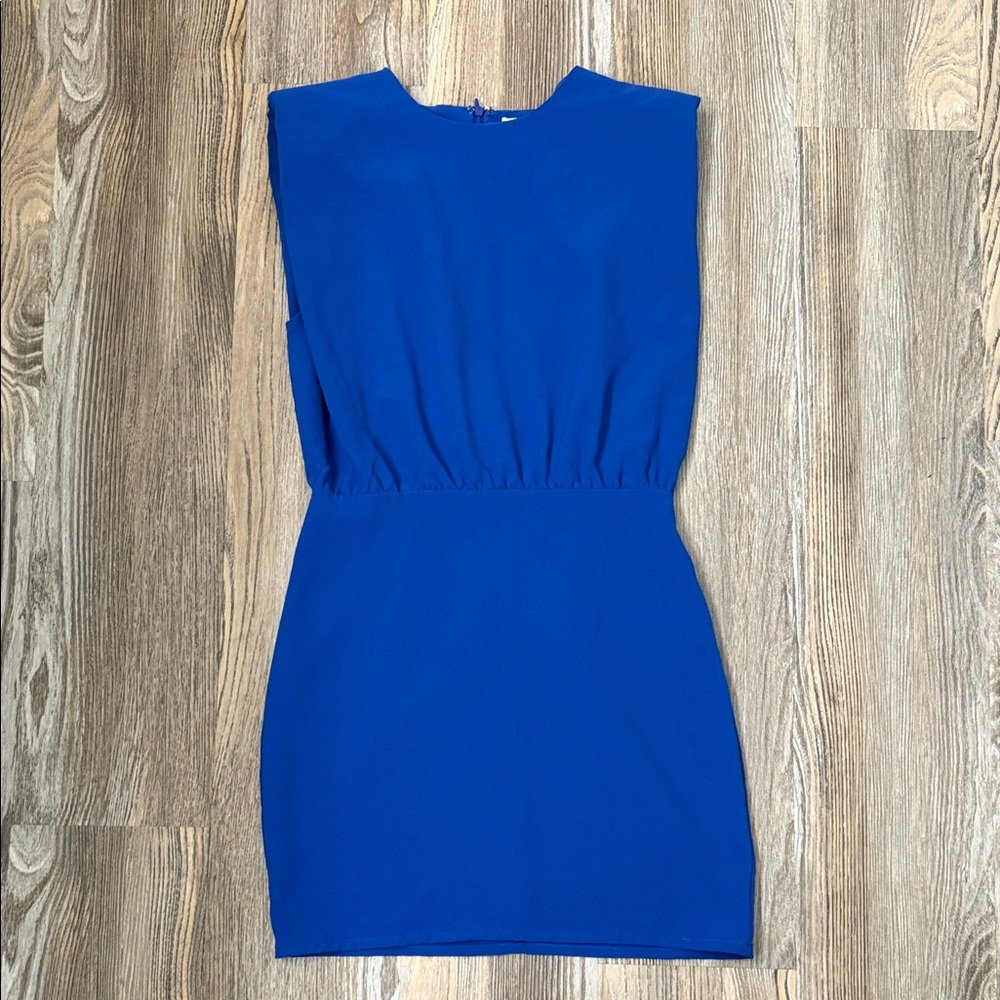 TCEC Elegant Blue Sleeveless Dress